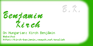benjamin kirch business card